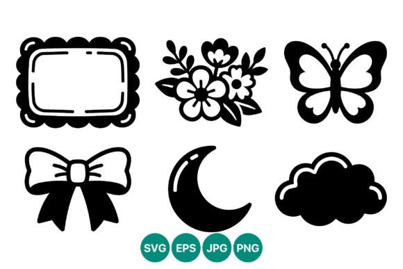 Black and White Floral and Nature Vector Graphics and Illustrations