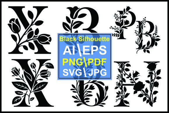 Black Floral Letters B P K E F H Review