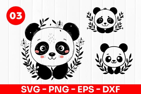 Cute Panda Cartoon Floral Baby Animal Graphics and Illustrations Review