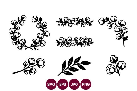 Floral Botanical Ornaments Line Art: Graphics and Illustrations Review