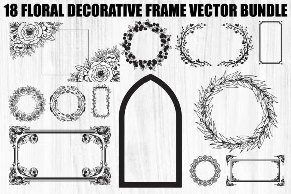 Floral Decorative Frame Bundle: Graphics and Illustrations Review