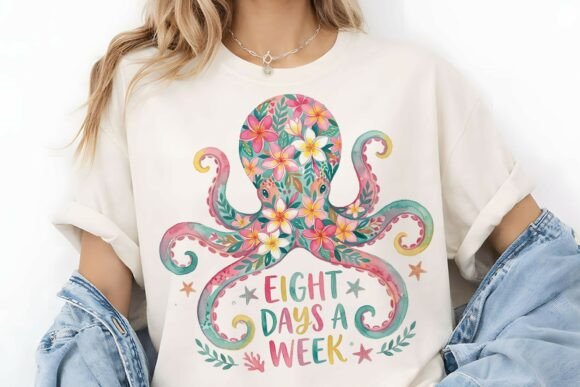 Floral Plumeria Octopus Eight Days PNG Review