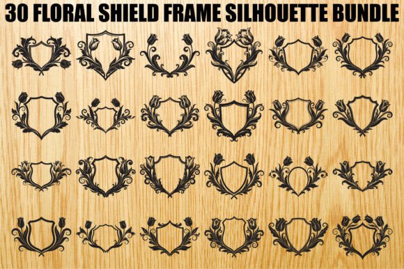 Floral Shield Frame SVG Bundle Review