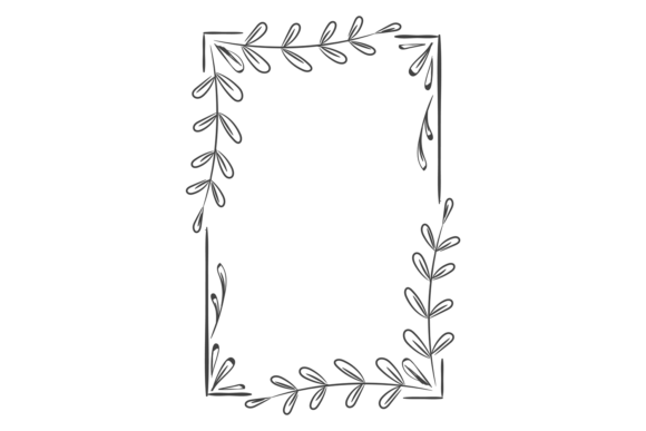 Floral Square Border. Ornate Vintage Bot Graphics and Illustrations