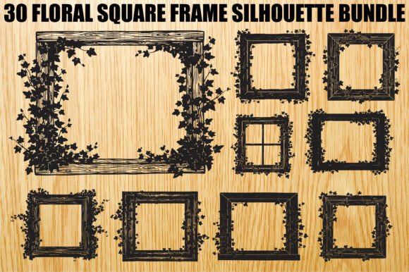 Floral Square Frame SVG Bundle Graphics and Illustrations Review