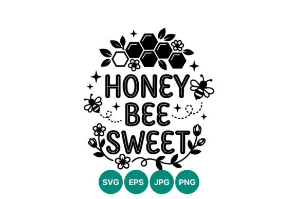 Honey Bee Sweet Floral Vector Graphics and Illustrations