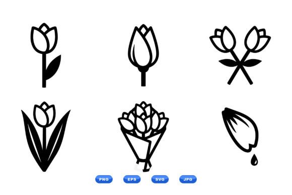 Tulip Floral Icon Pack Graphics and Illustrations Review